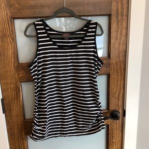 🔥 Black and white large maternity tank top